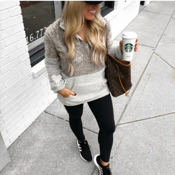 ❗️Sold Out❗️Cozy Sherpa Half Zip Jacket - Picture 4 of 7